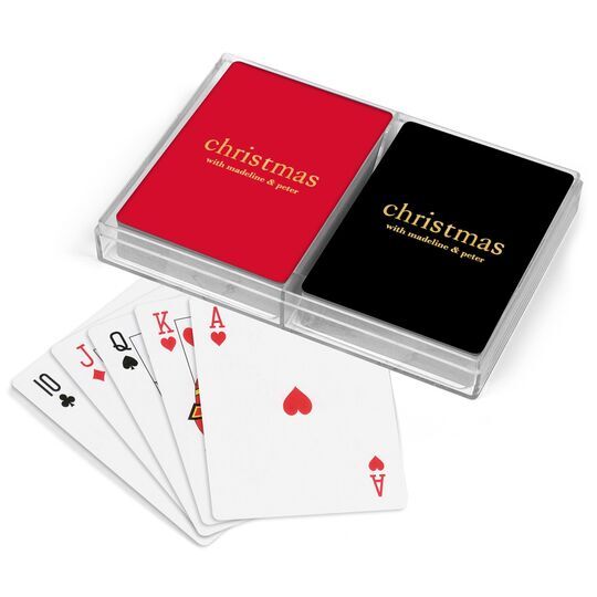 Big Word Christmas Double Deck Playing Cards